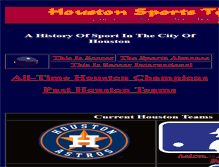 Tablet Screenshot of houstonsportsteams.com
